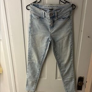 American Eagle Outfitters High Rise Light Wash Jeans